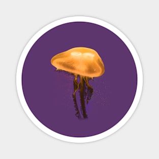 Orange Electric Jellyfish Magnet